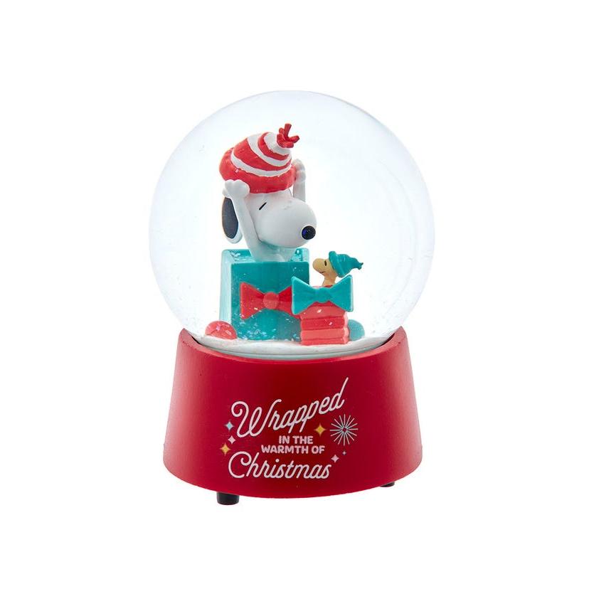 Peanuts© Musical Snoopy With Presents Water Globe