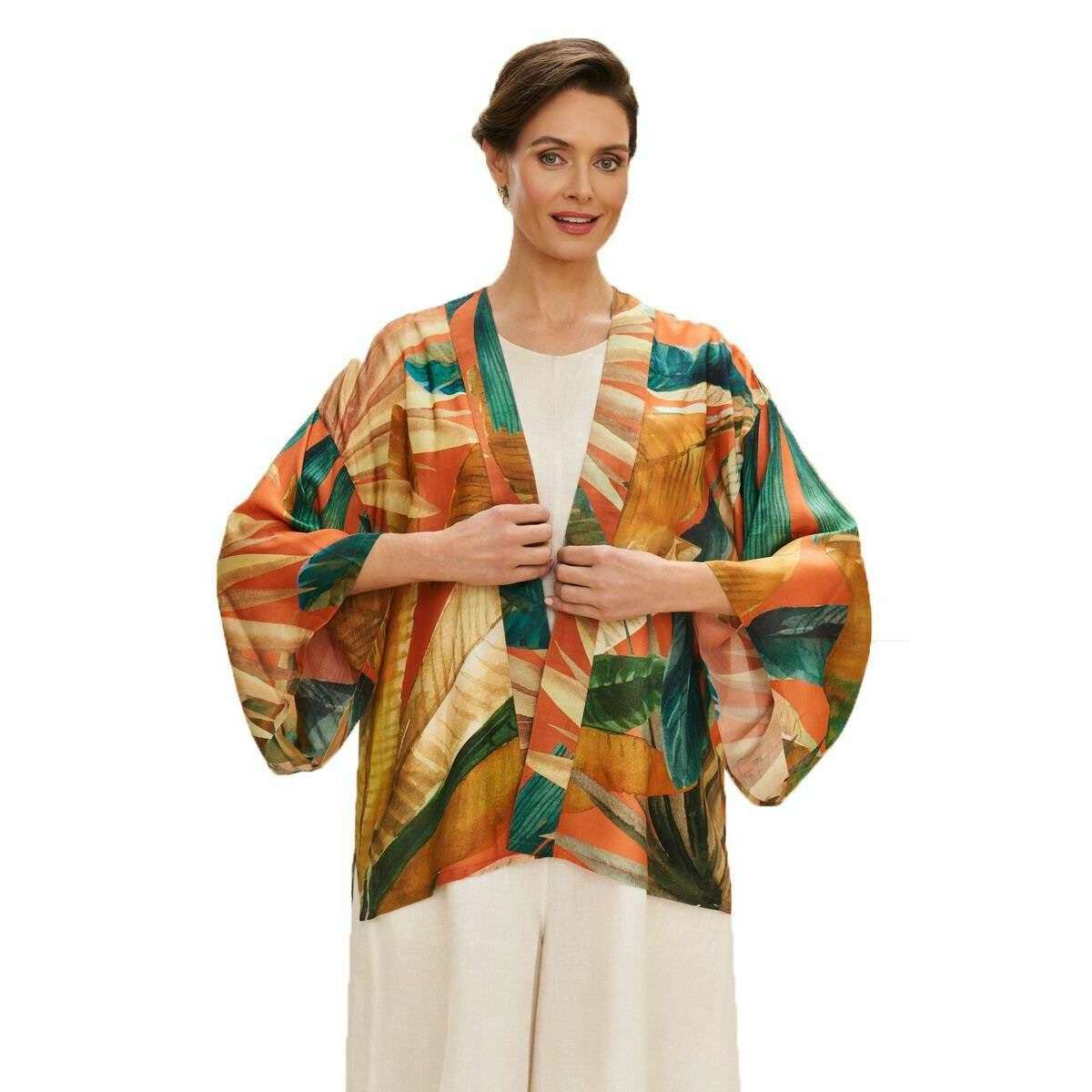 Painted Palms Kimono Jacket