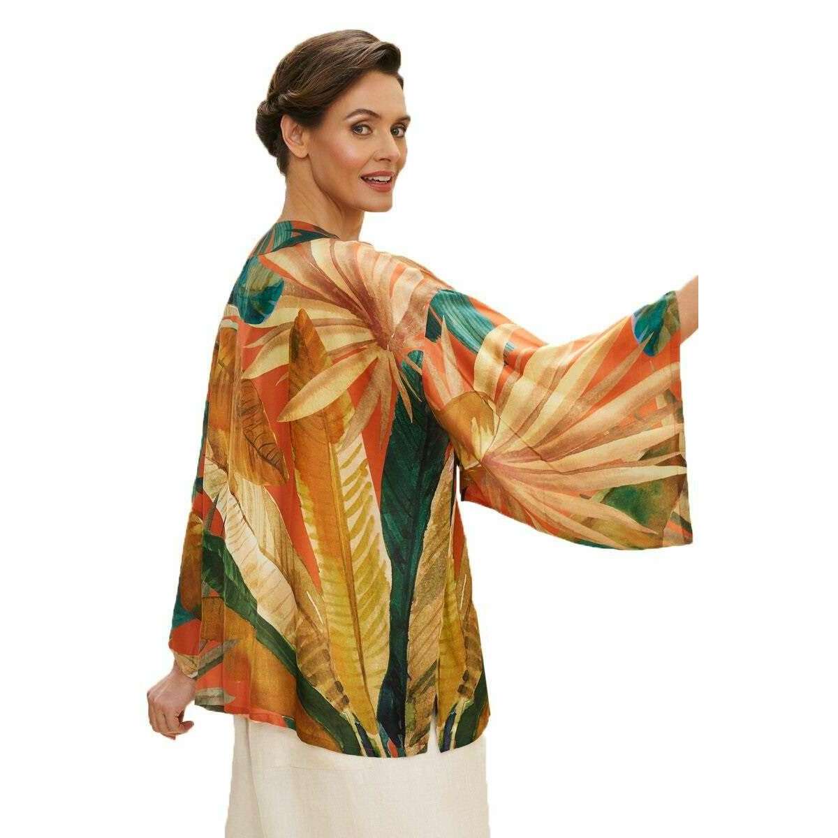 Painted Palms Kimono Jacket