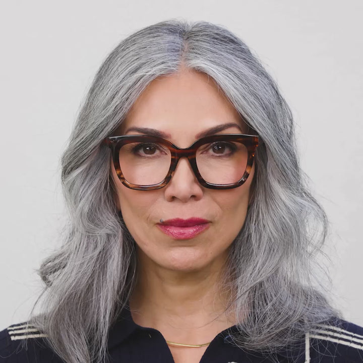 Cleo Reading Glasses - Brown Ombre Horn