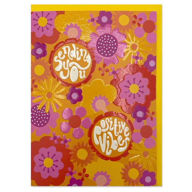 Positive Vibes Encouragement Greeting Card