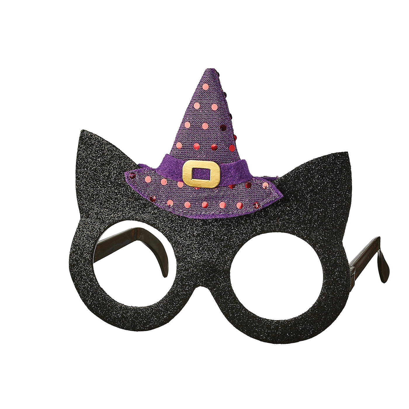 Halloween Cat Glasses - Purple Witches Hat