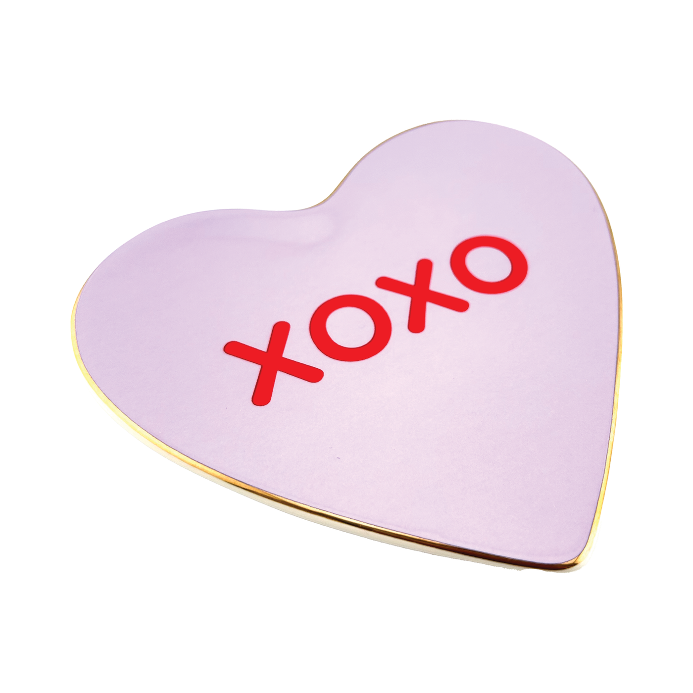 Conversation Candy Heart Trinket Dish - Purple XOXO