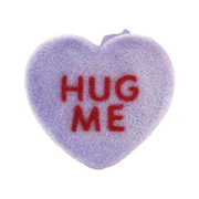6" Flocked Conversation Heart - Purple Hug Me - Just Fabulous Palm Springs