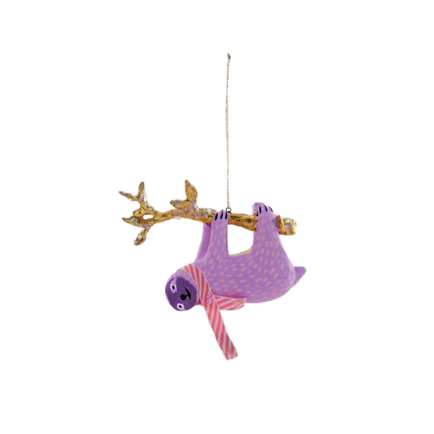 Pastel Sloth Ornament - Purple