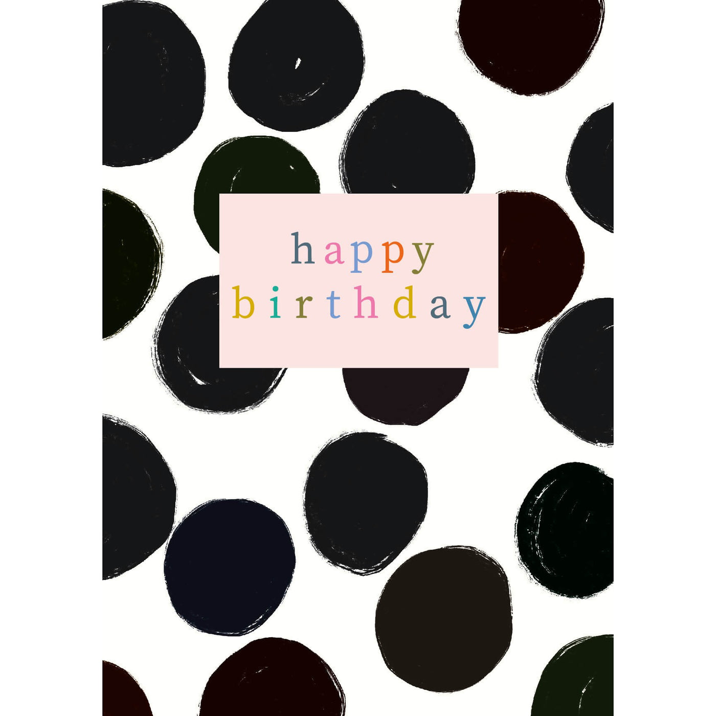 Black Dots Birthday Card