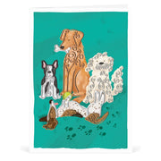 Dogs Quill Greeting Card