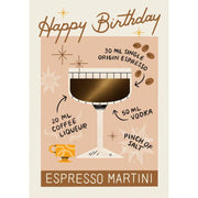 Espresso Martini Birthday Card