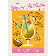 Piña Colada Birthday Card