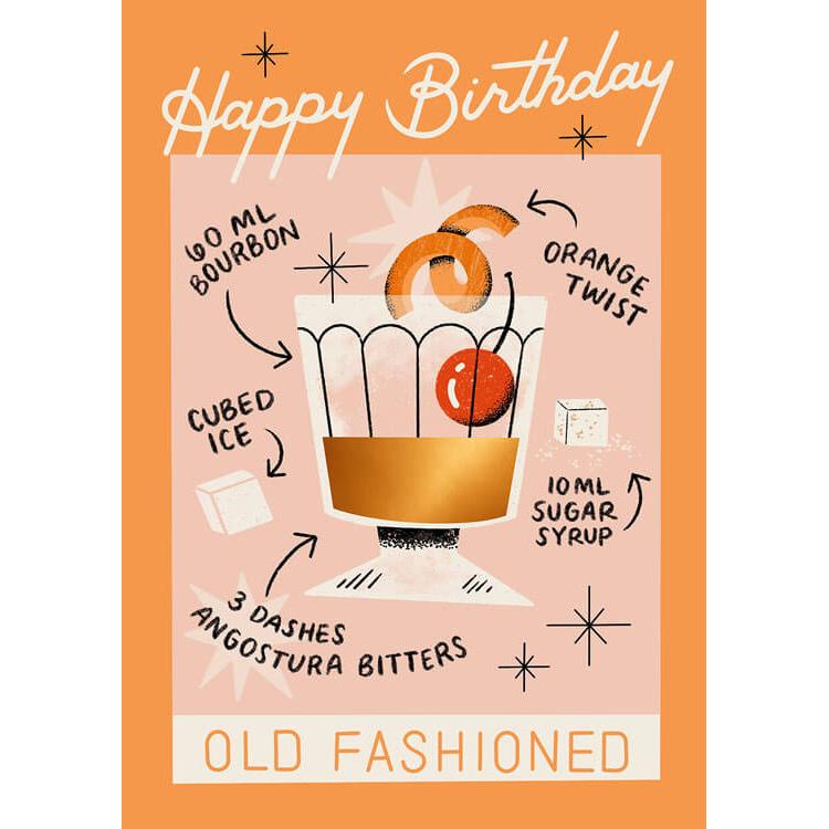 Old Fashioned Birthday Card