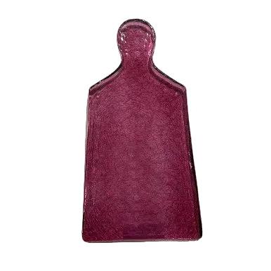 Glass Cheese Board - Red