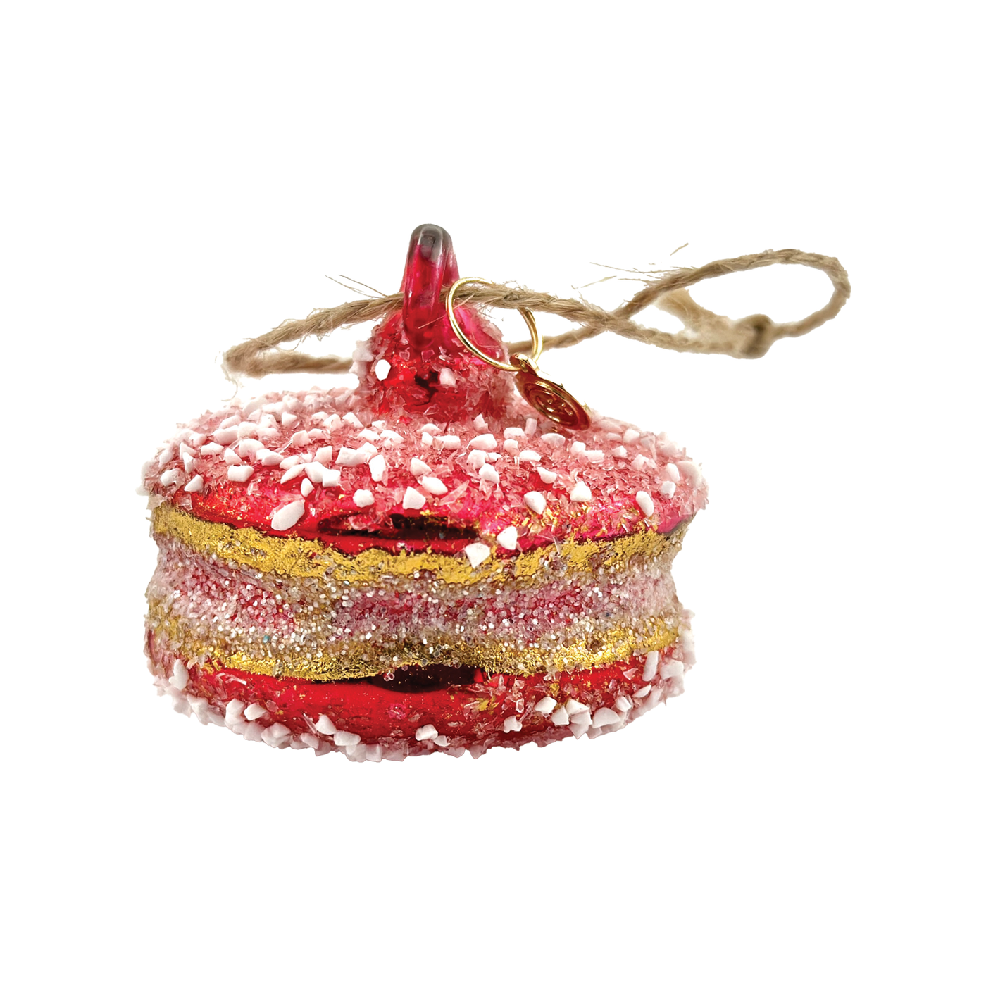 Macaroon Ornament - Red With Frosting