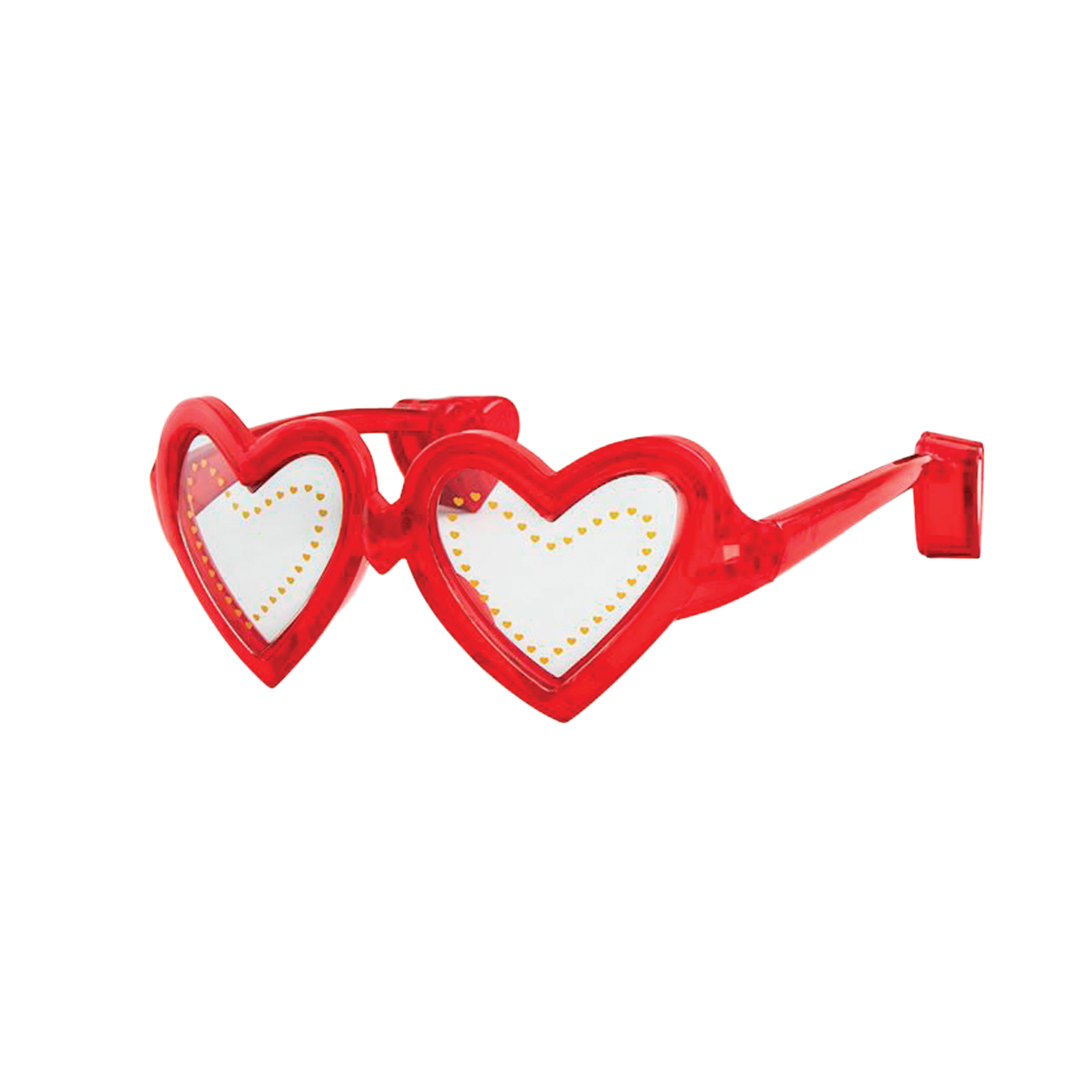 Light Up Heart Glasses - Red