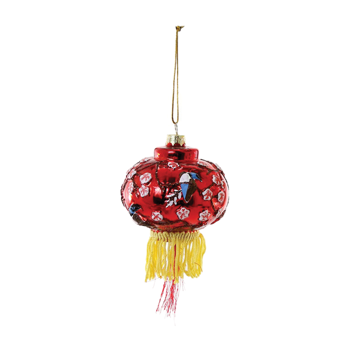 Cherry Blossom Lantern Ornament - Red