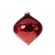 Red Blown Glass Ornament - Onion