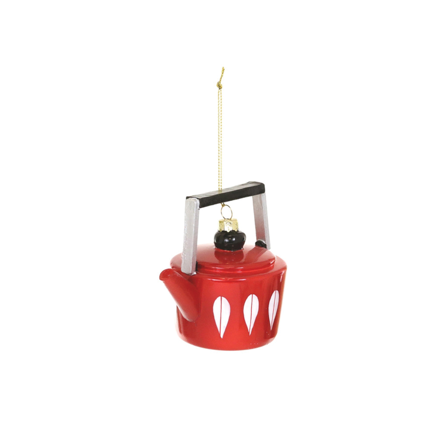 Mid Century Modern Teapot Ornament - Red