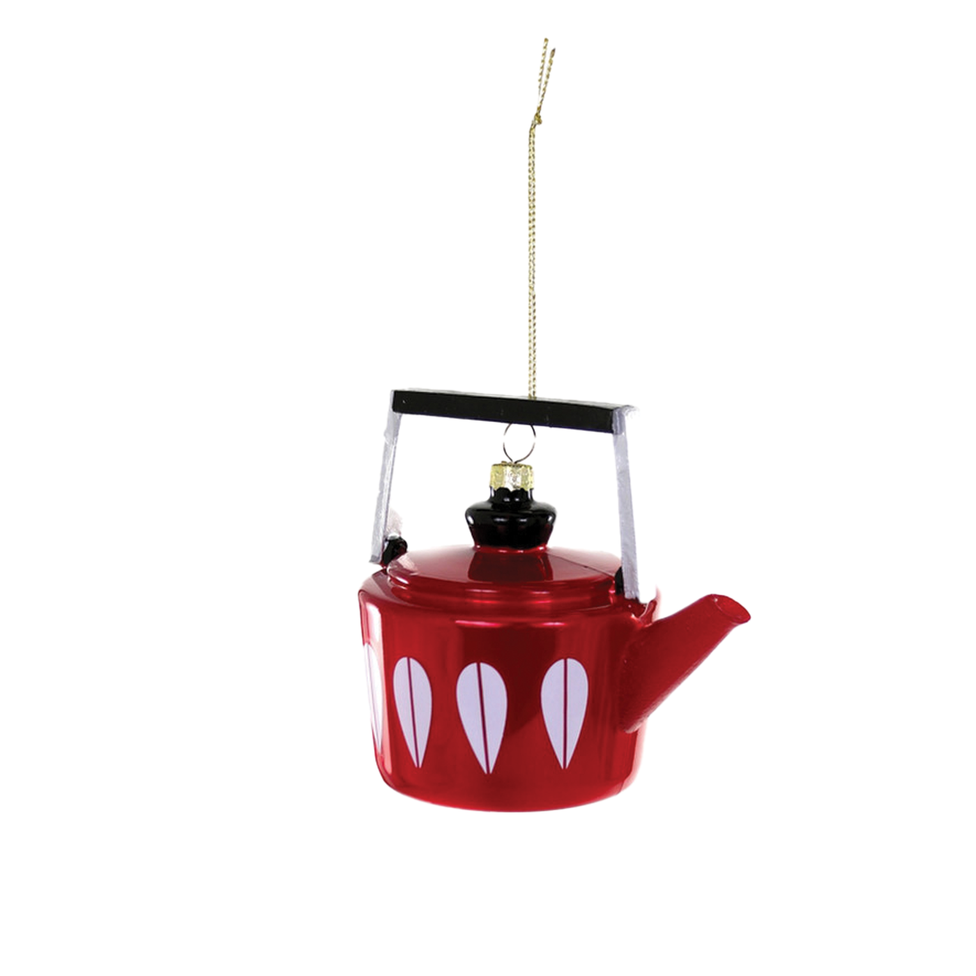 Mid Century Modern Teapot Ornament - Red