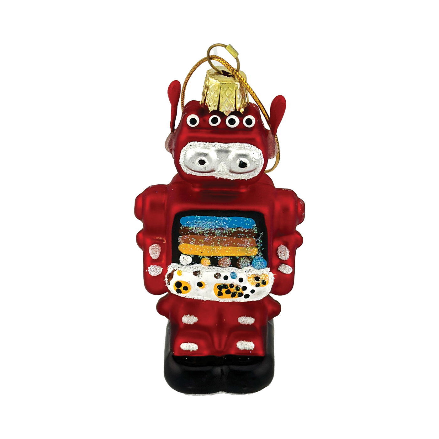 Mini Robot Ornament - Red