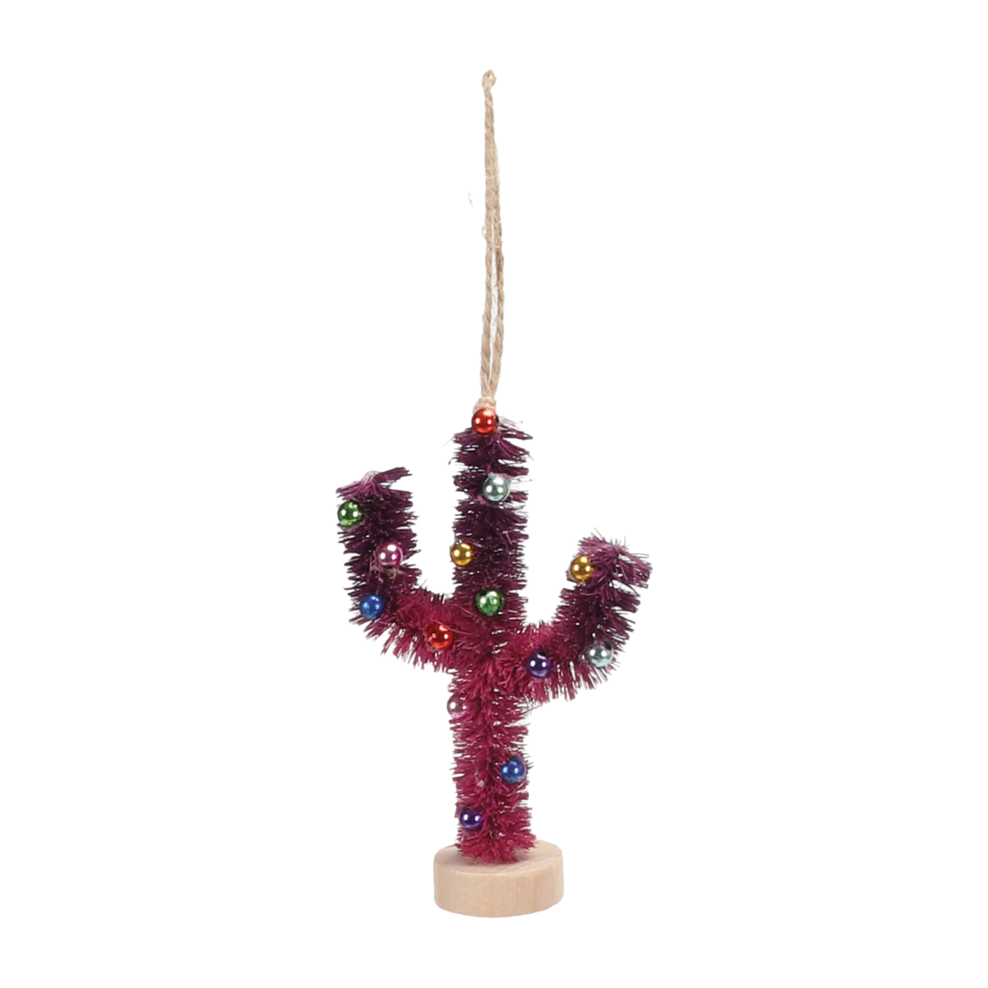 Sisal Cactus Ornament - Red