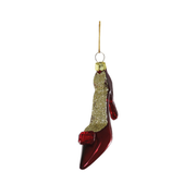 Jeweled Shoe Ornament - Red