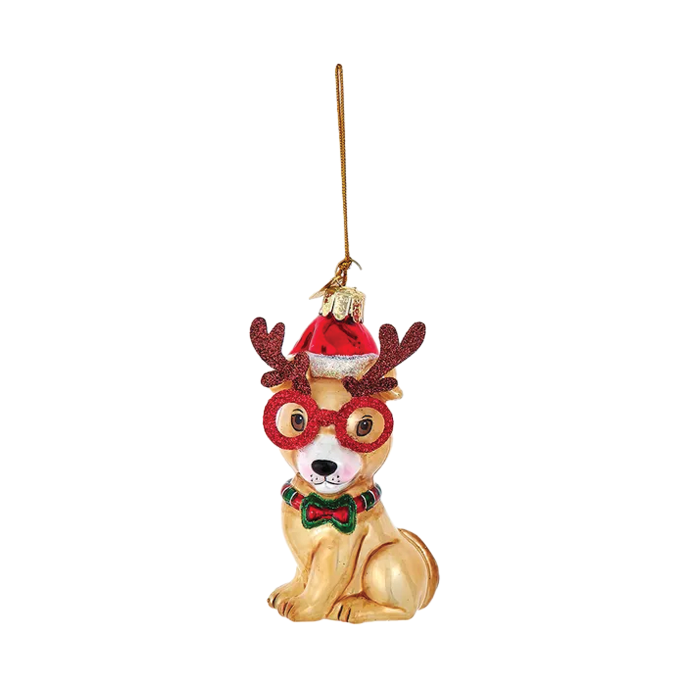 Christmas Dog Ornament - Reindeer Glasses