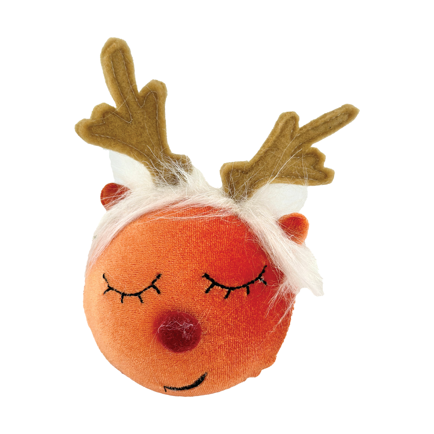 Reindeer Head Ornament - Orange