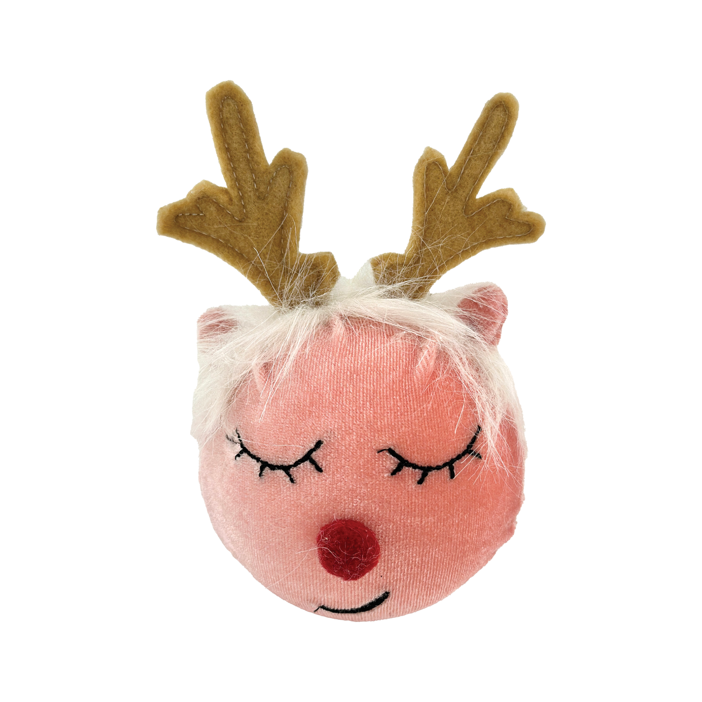 Reindeer Head Ornament - Pink