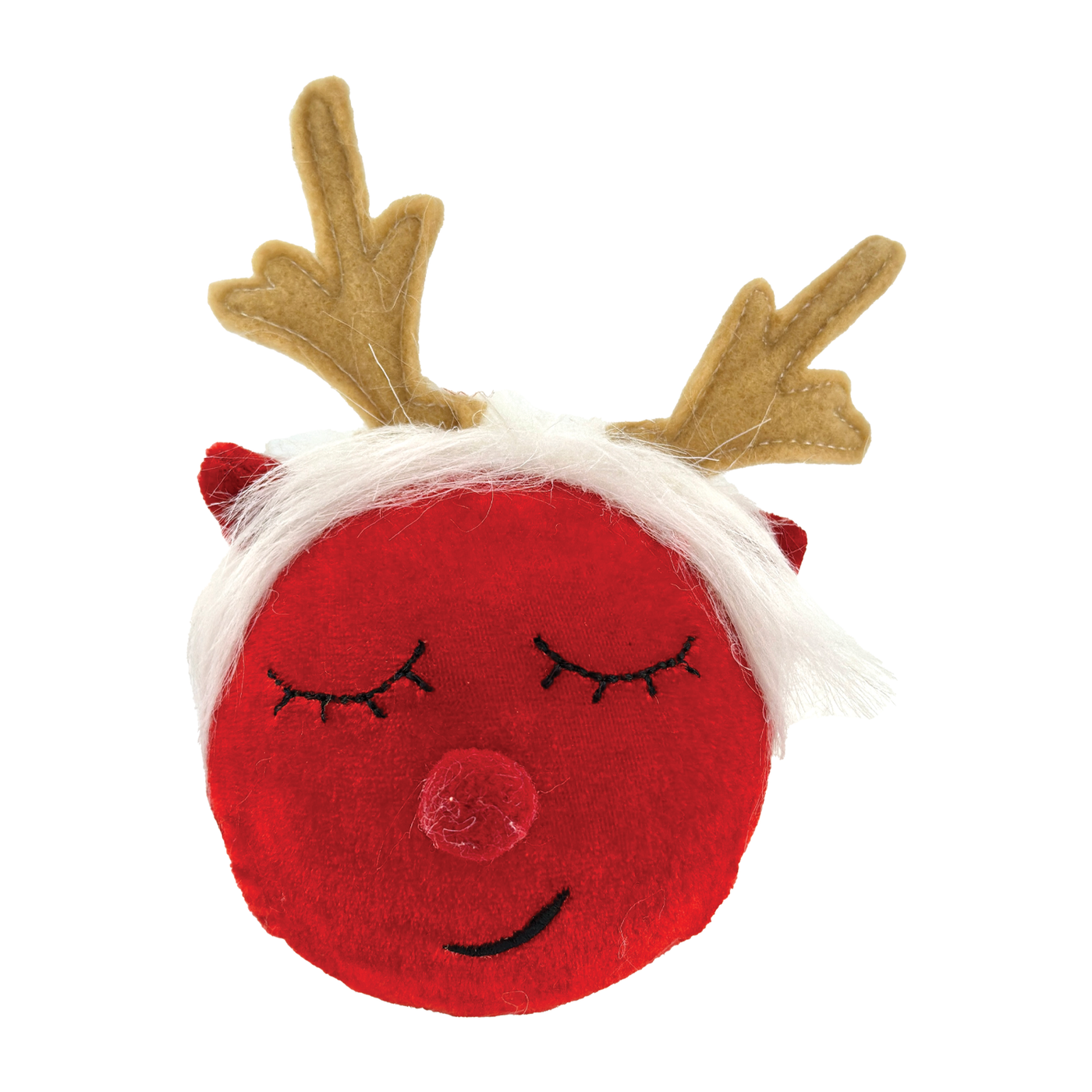 Reindeer Head Ornament - Red