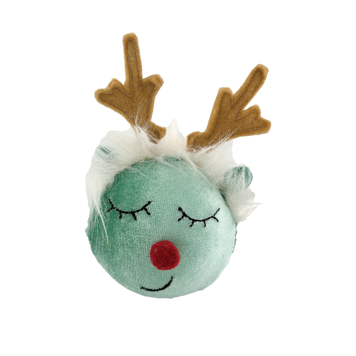 Reindeer Head Ornament - Teal