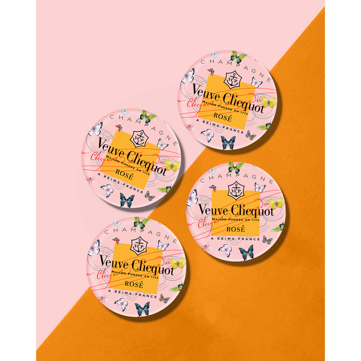 Rose Butterfly Coaster - Set Of 4