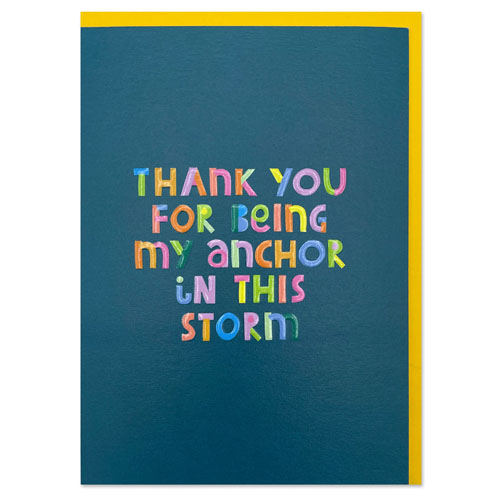 Anchor And Storm Thank You Greeting Card