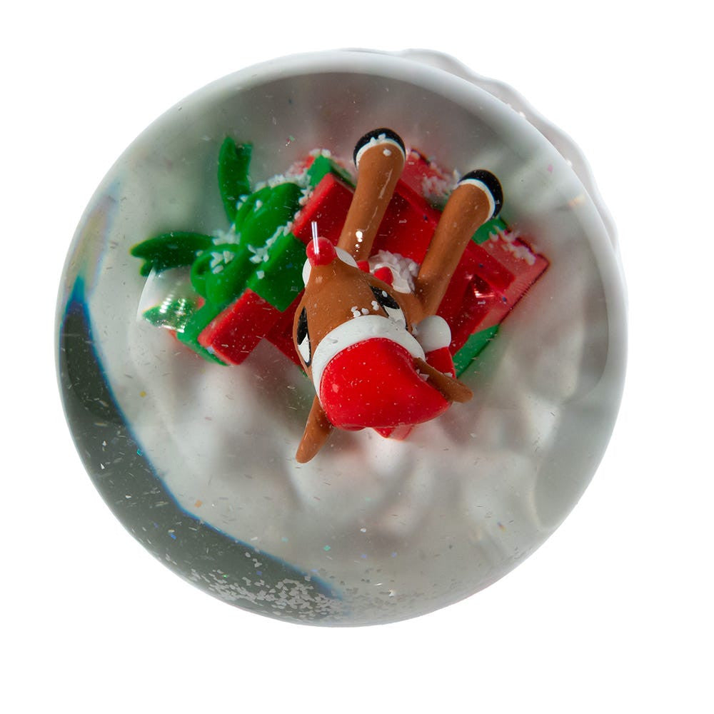 Musical Rudolph The Red Nose Reindeer® In Present Water Globe