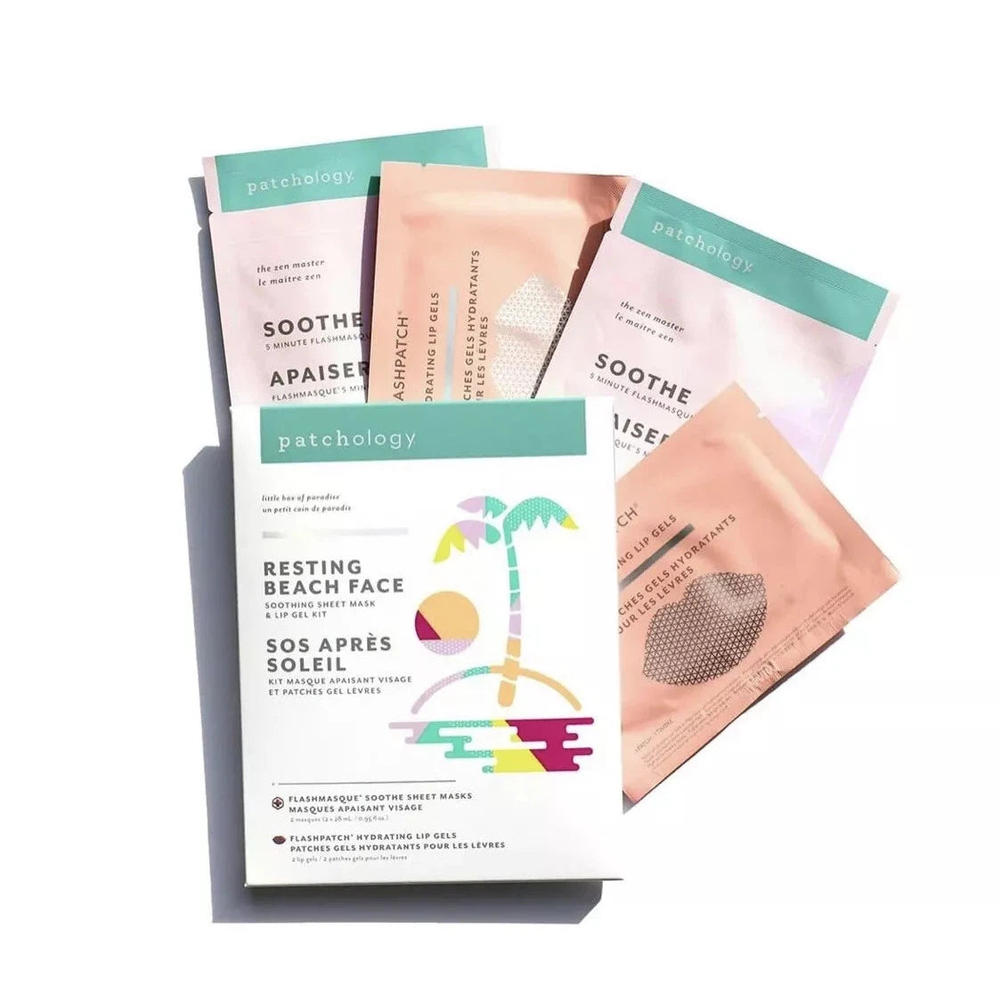 Resting Beach Face Sheet Mask & Lip Gel Kit