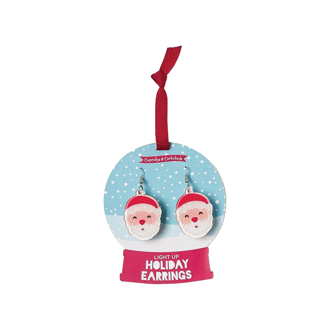 Christmas Light Up Earrings - Santa