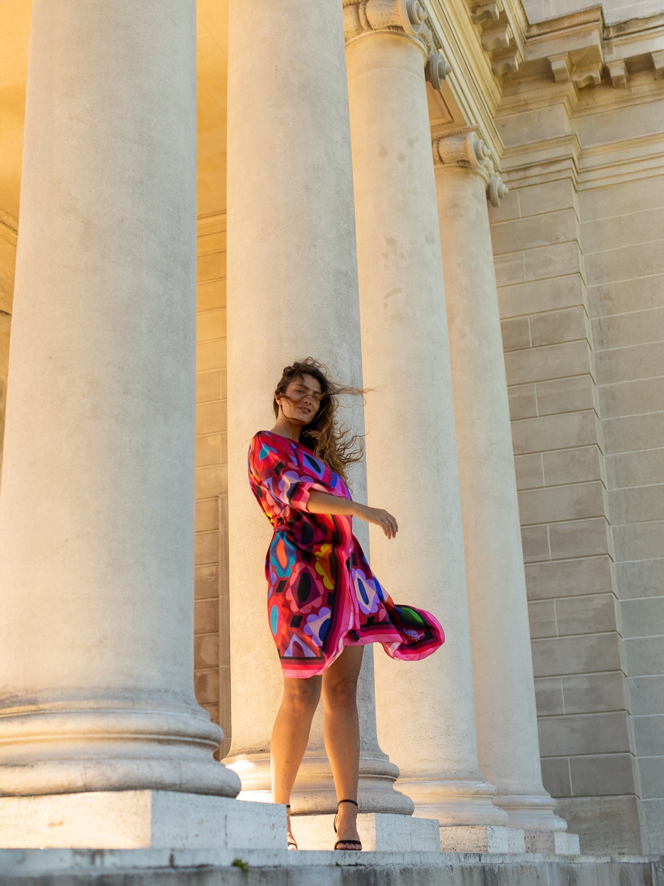 Serena Silk Caftan Gems Garnet