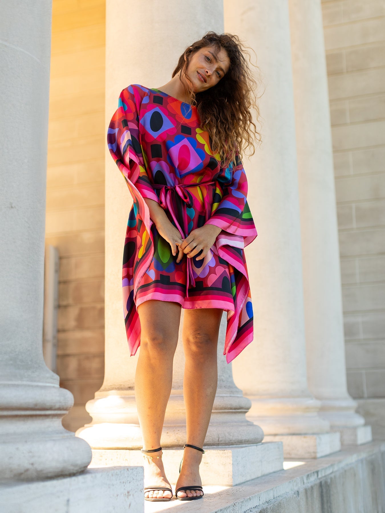Serena Silk Caftan Gems Garnet