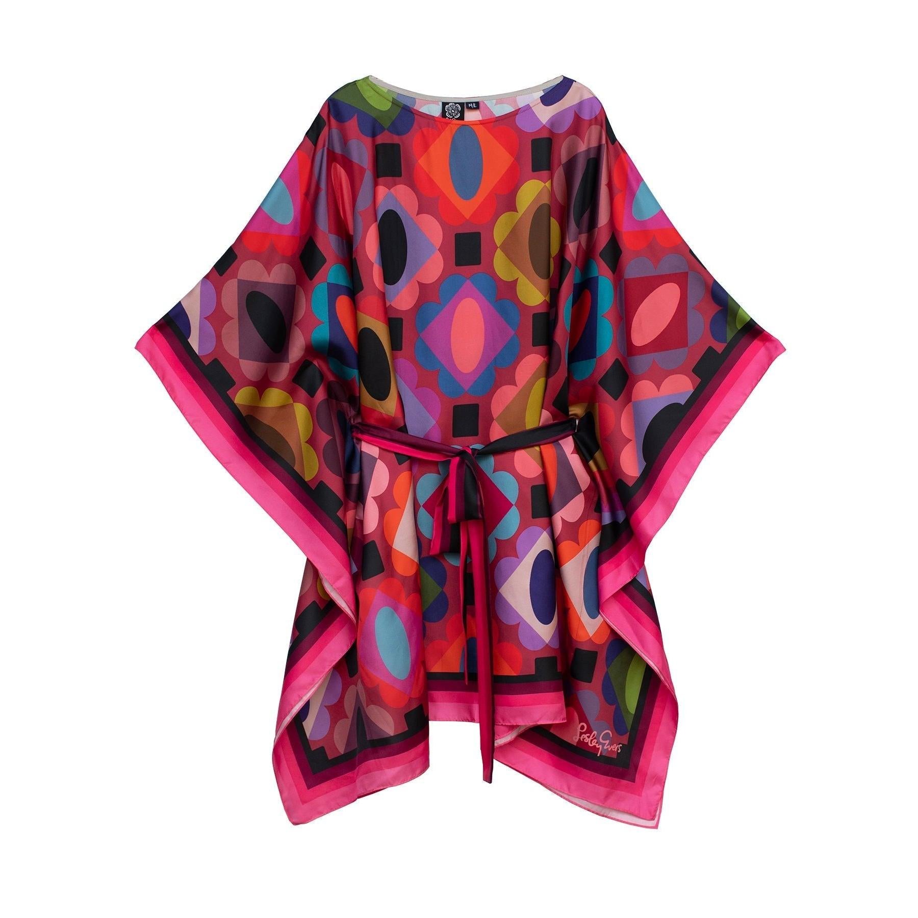 Serena Silk Caftan Gems Garnet