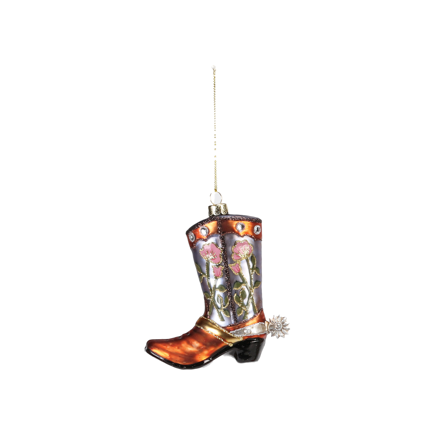 Cowboy Boot Ornament - Silver