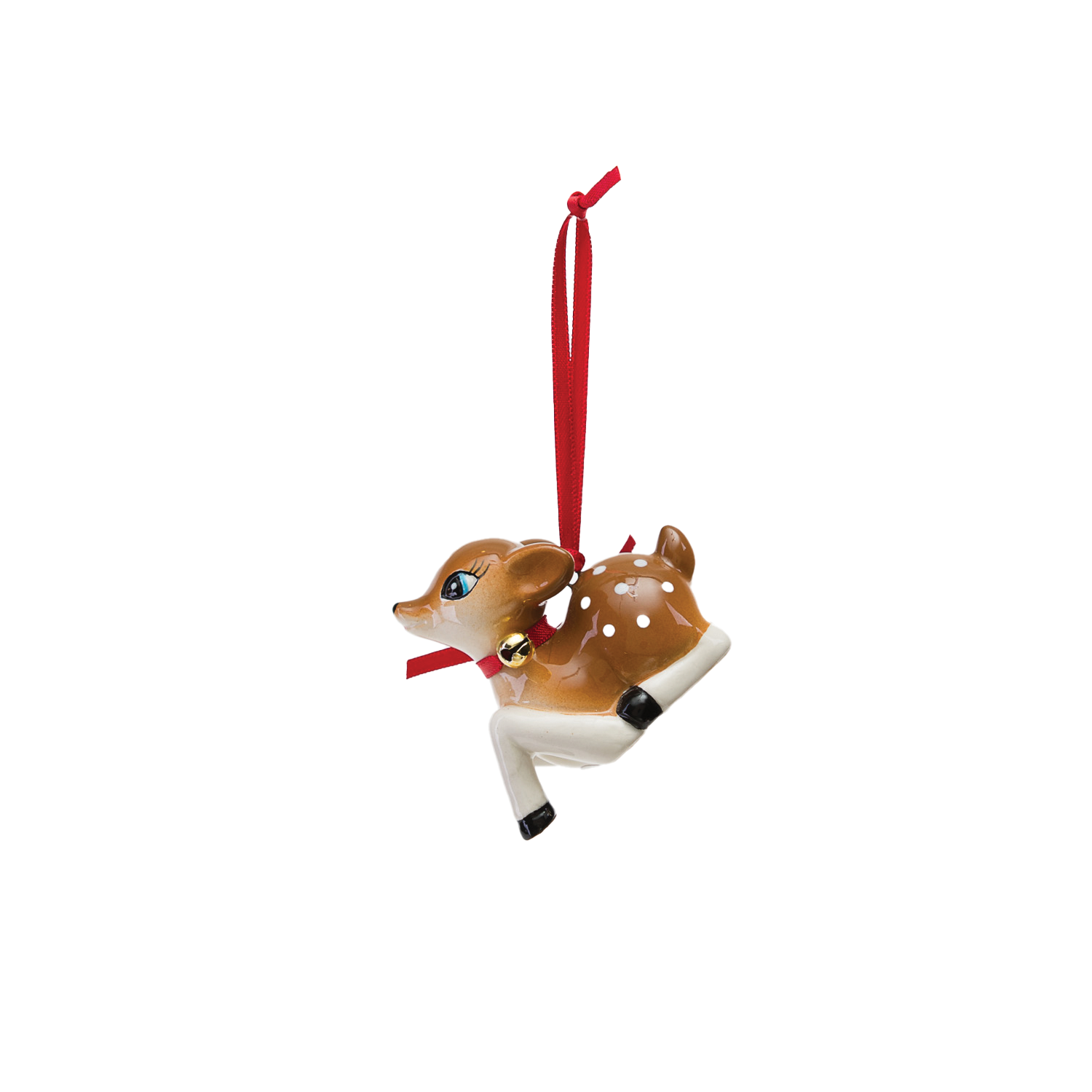 Tinsel Town Deer Ornament - Sitting