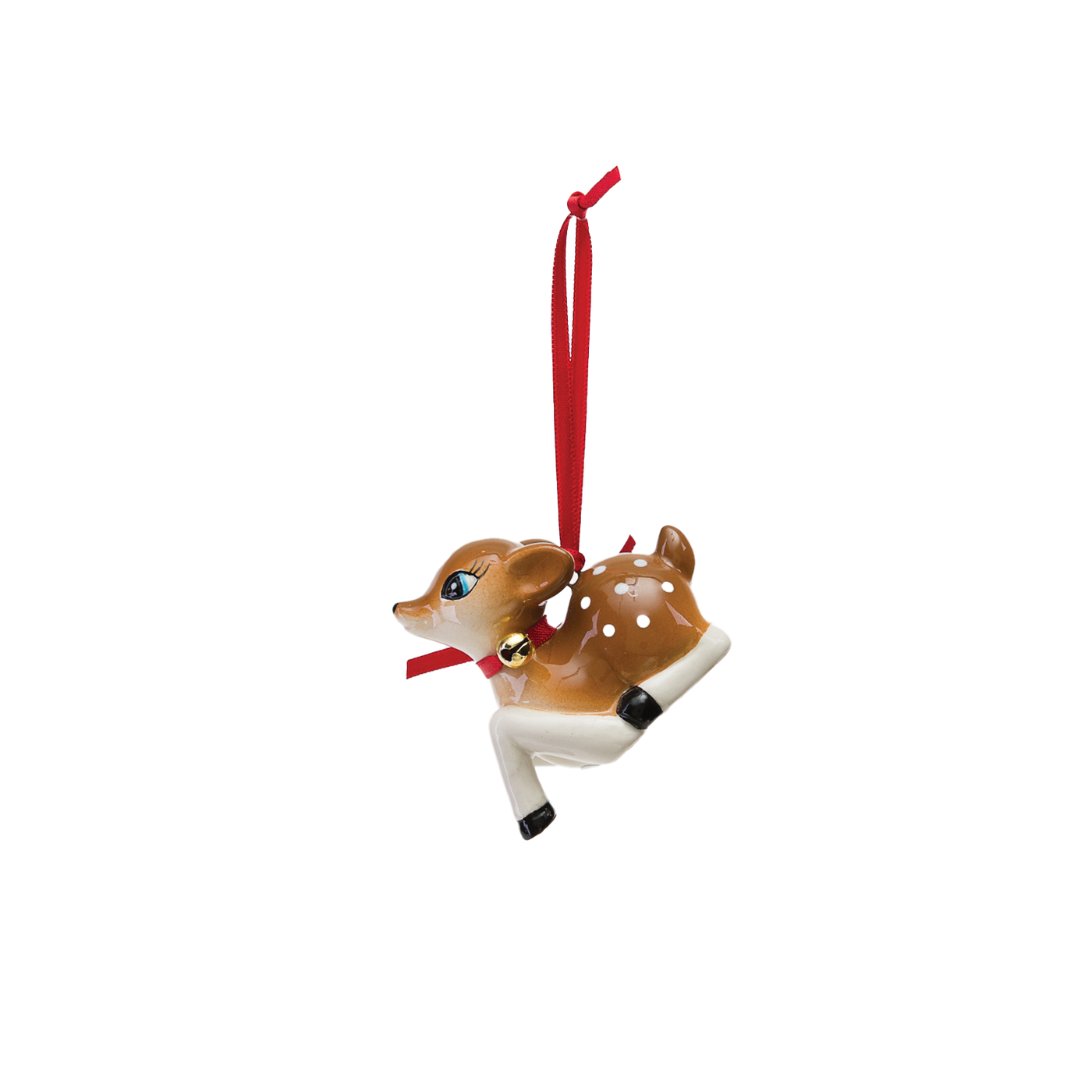 Tinsel Town Deer Ornament - Sitting