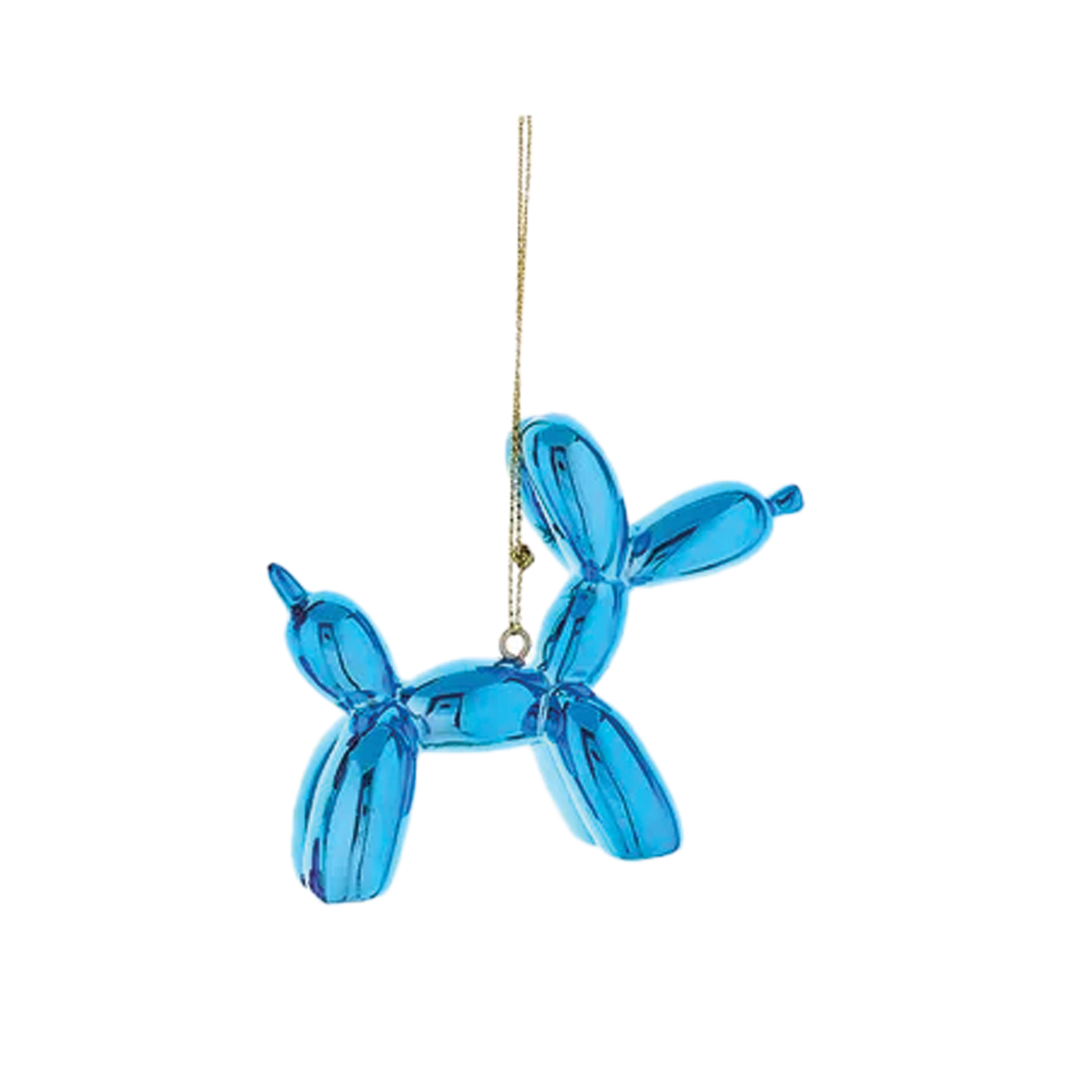 Shiny Balloon Dog Ornament - Sky Blue