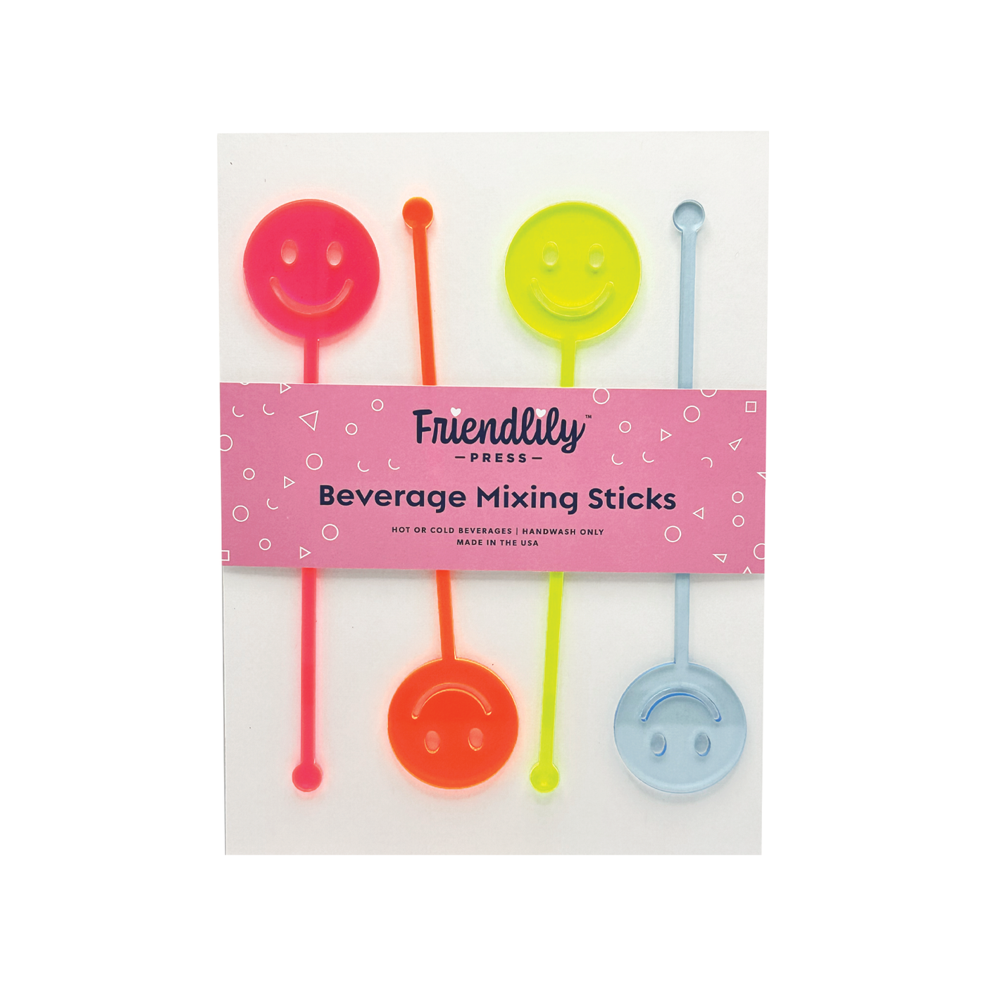 Smiley Face Drink Stirrer Set