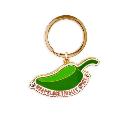 Unapologetically Spicy Jalapeno Enamel Keychain