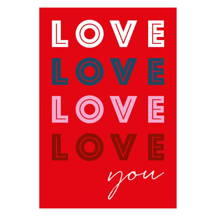 Love, Love, Love Greeting Card