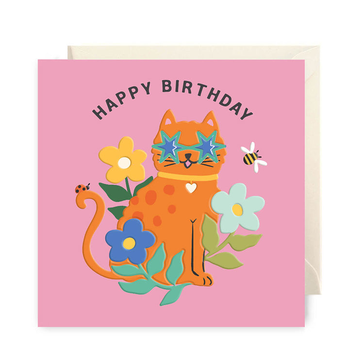 Cat Stars Birthday Card