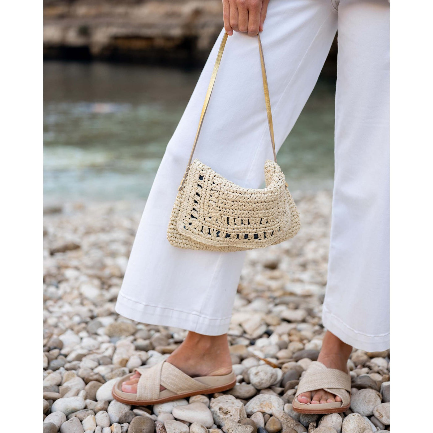 Sun Chaser Straw Pochette - Natural