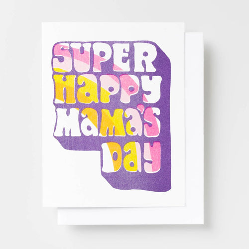 Super Happy Mother's Day Risograph Card