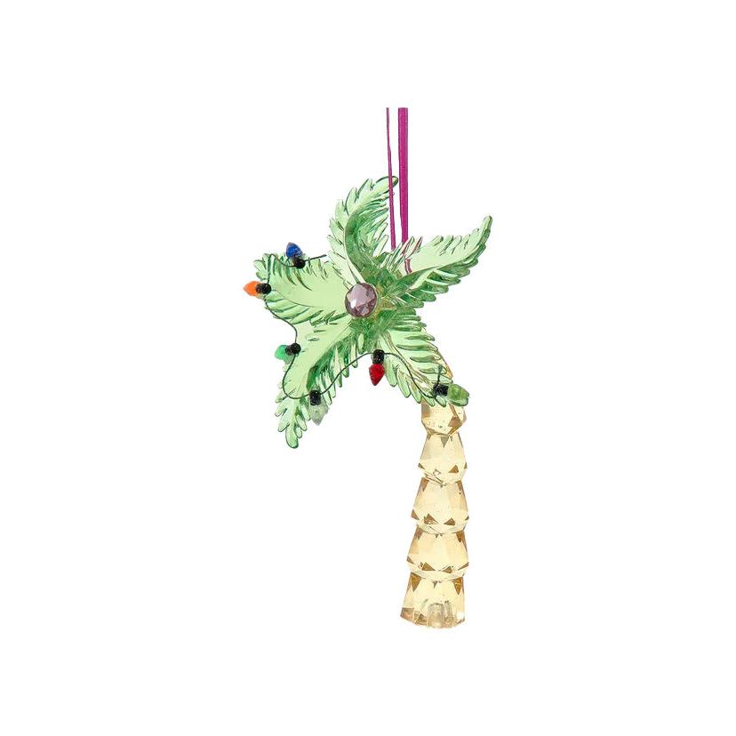 Acrylic Palm Tree Ornament - Yellow