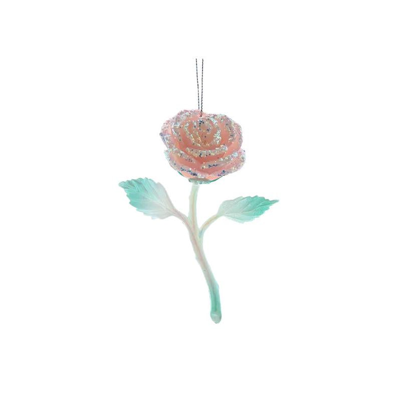 Pink Rose Ornament - Light Pink