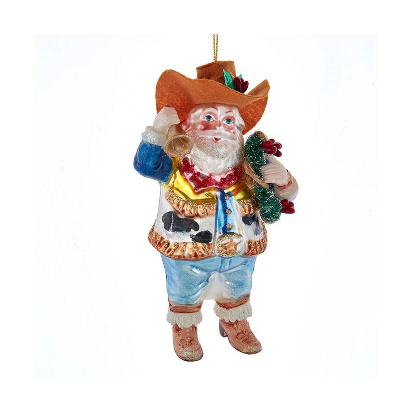Cowboy Santa Ornament